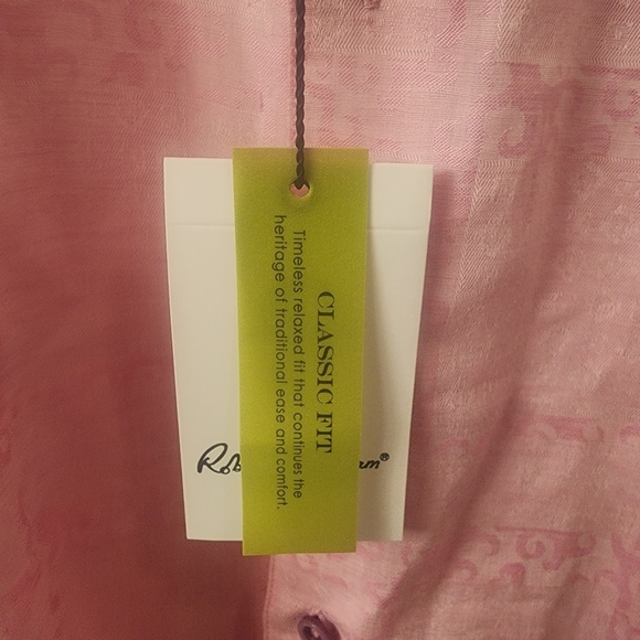 NWT Robert Graham Pink Morley Linen Blend Button Down Shirt Mens 3XL - Picture 4 of 10